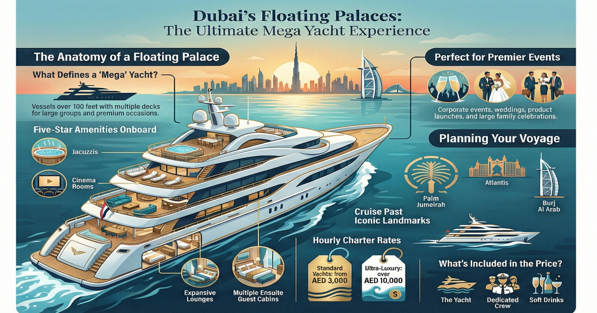 Mega Yacht , Super Yacht in dubai